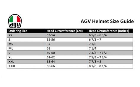 agv k1 helmet size.